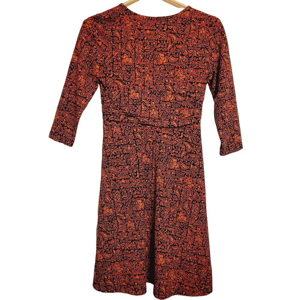 Patagonia Margot orange and bluel floral paisley dress Size XS Granola Boho - Picture 3 of 6
